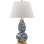 Safavieh Color Swirls  28 Inch H Glass Table Lamp , LITS4159 - Blue / White