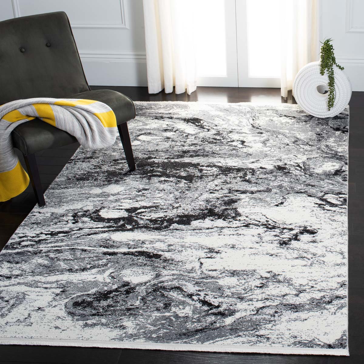 Safavieh Lilypond 800 883 Rug, LLP883 - Grey / Dark Grey