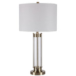 Decor Market Glass Base Table Lamp - Brass