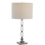Decor Market Stacked Crystal Separated By Dark Antique Nickel Accents Table Lamp