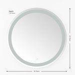 Safavieh Caspar 30 LED Mirror, Silver / White - Silver / White