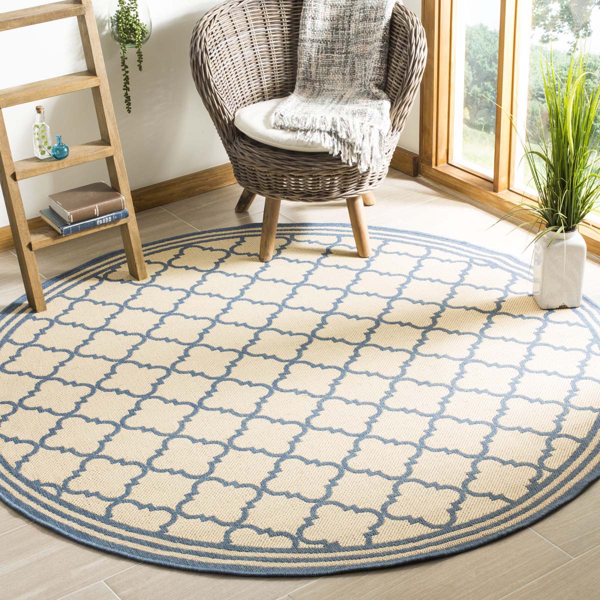Safavieh Linden 100 121 Rug, LND121 - Cream / Blue