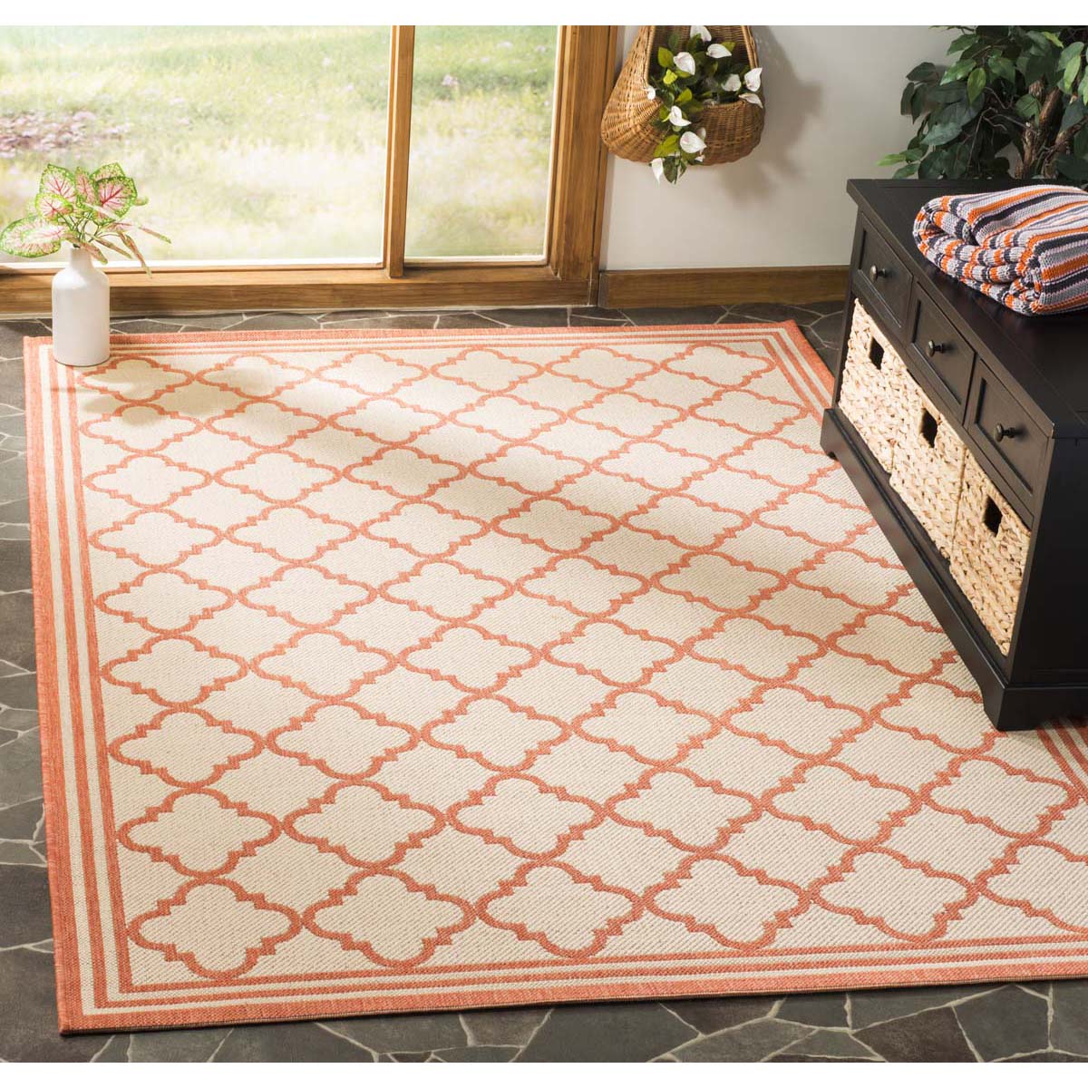 Safavieh Linden 100 121 Rug, LND121 - Cream / Rust