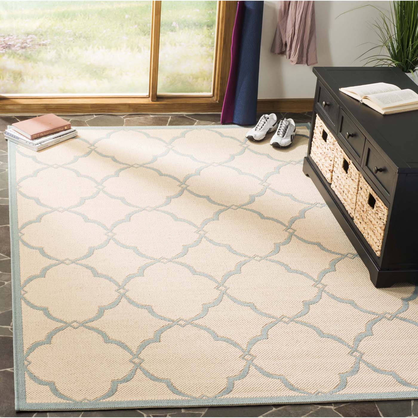Safavieh Linden 125 Rug, LND125 - Cream / Aqua
