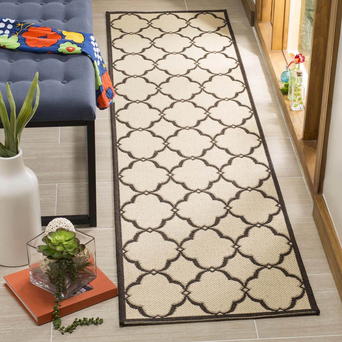 Safavieh Linden 100 125 Rug, LND125 - Creme / Brown