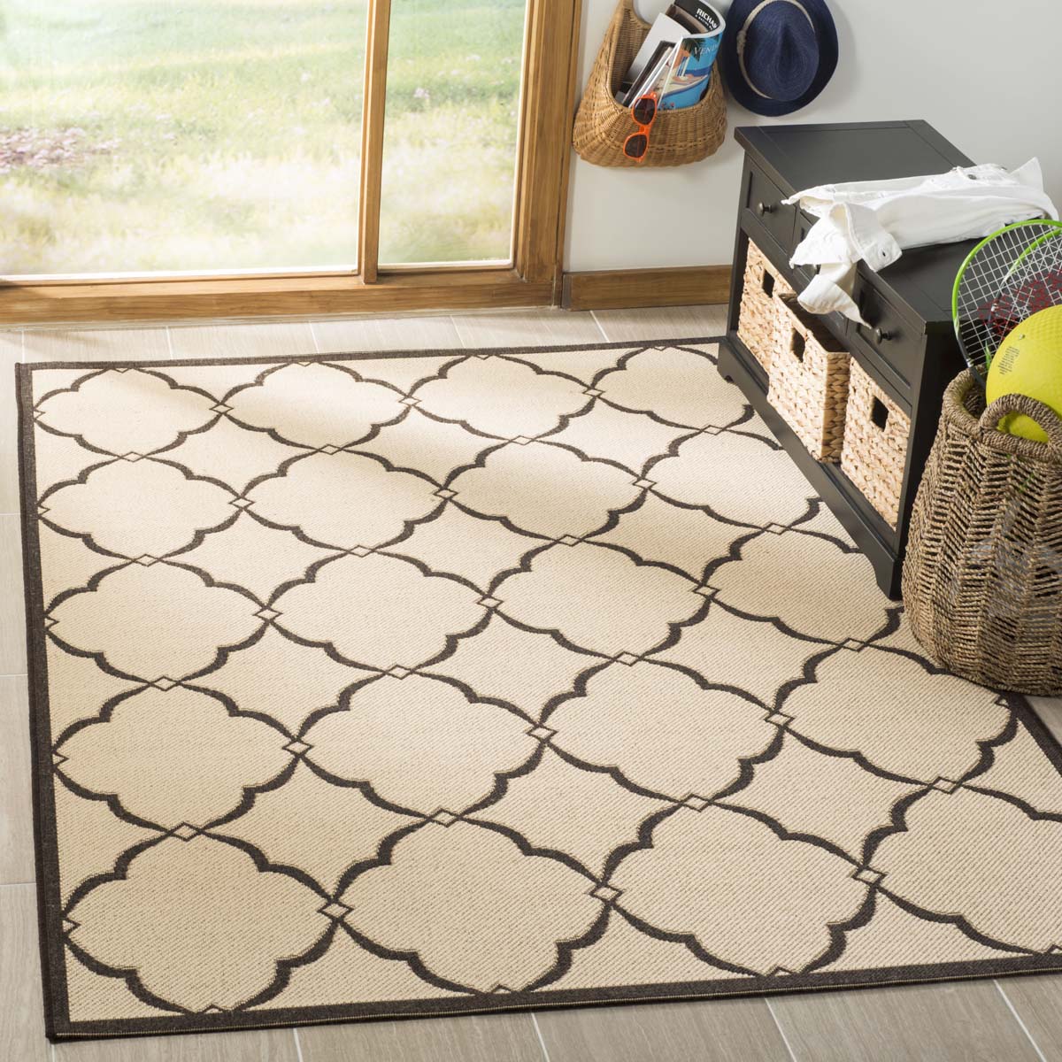 Safavieh Linden 100 125 Rug, LND125 - Creme / Brown