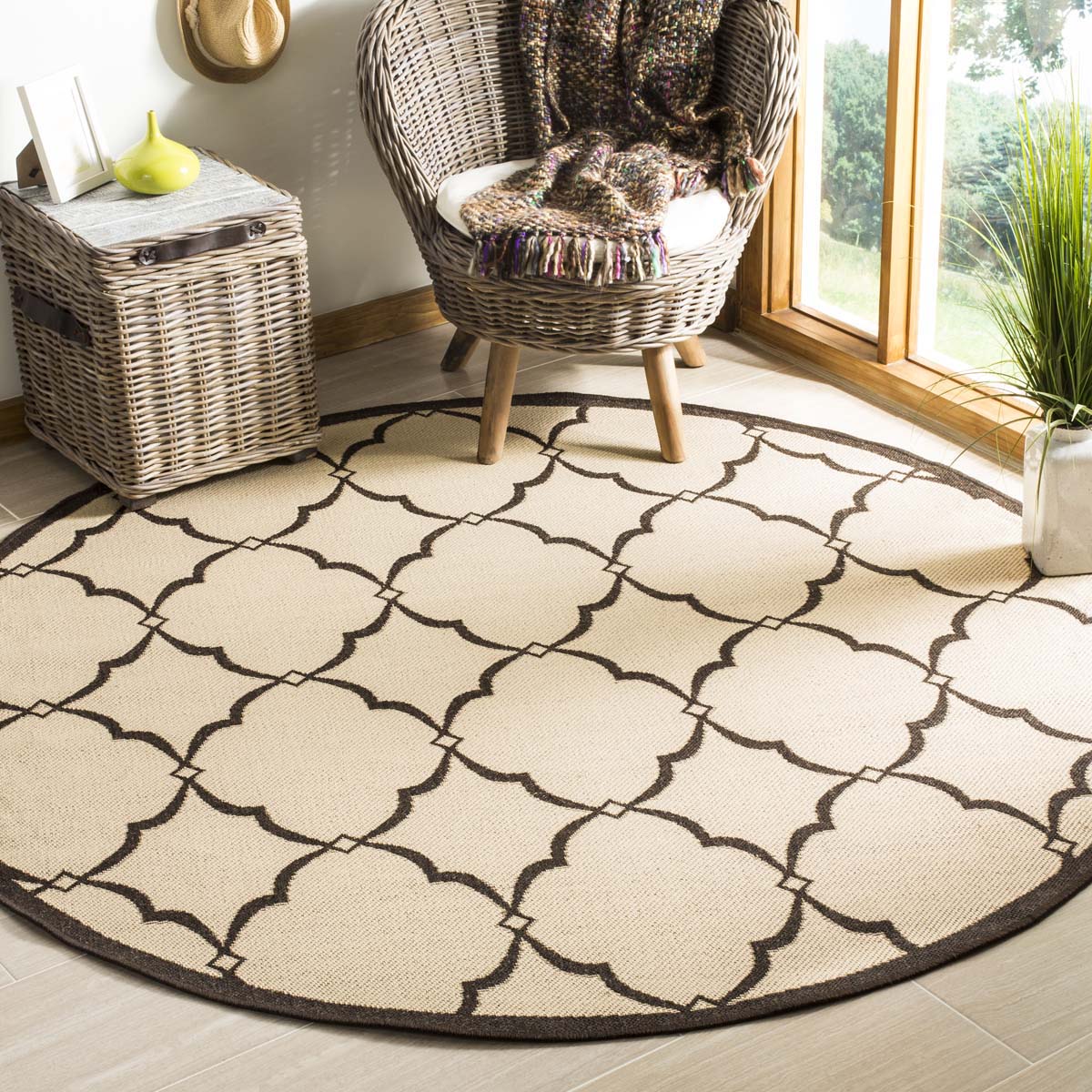 Safavieh Linden 100 125 Rug, LND125 - Creme / Brown