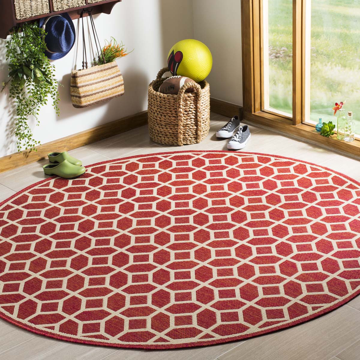 Safavieh Linden 100 127 Rug, LND127 - Red / Creme
