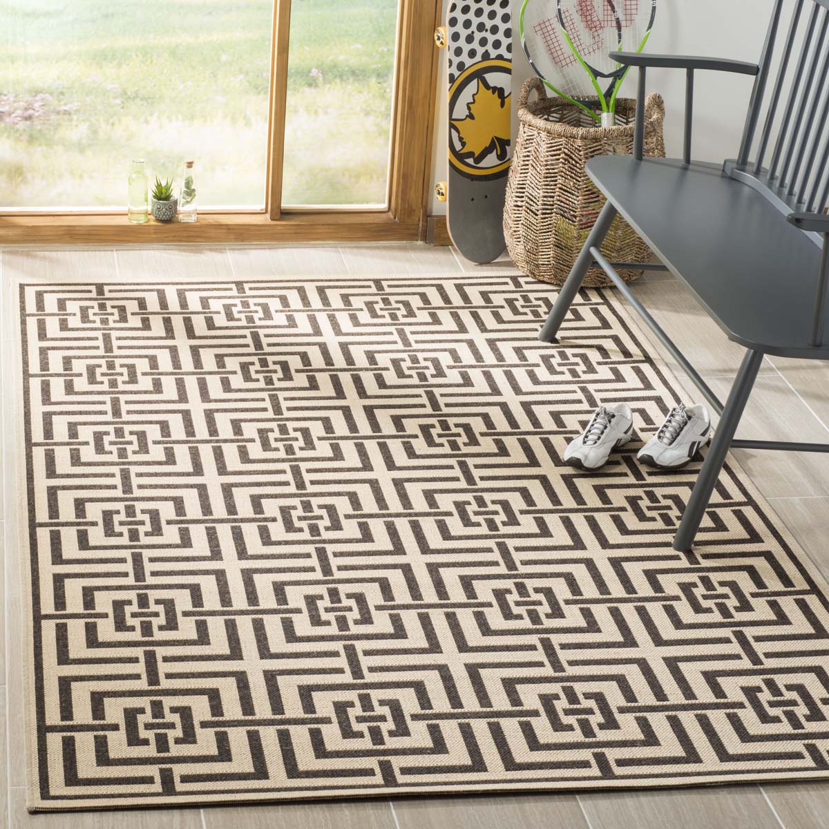 Safavieh Linden 100 128 Rug, LND128 - Creme / Brown