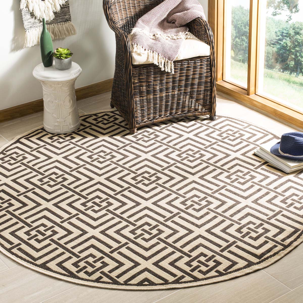Safavieh Linden 100 128 Rug, LND128 - Creme / Brown