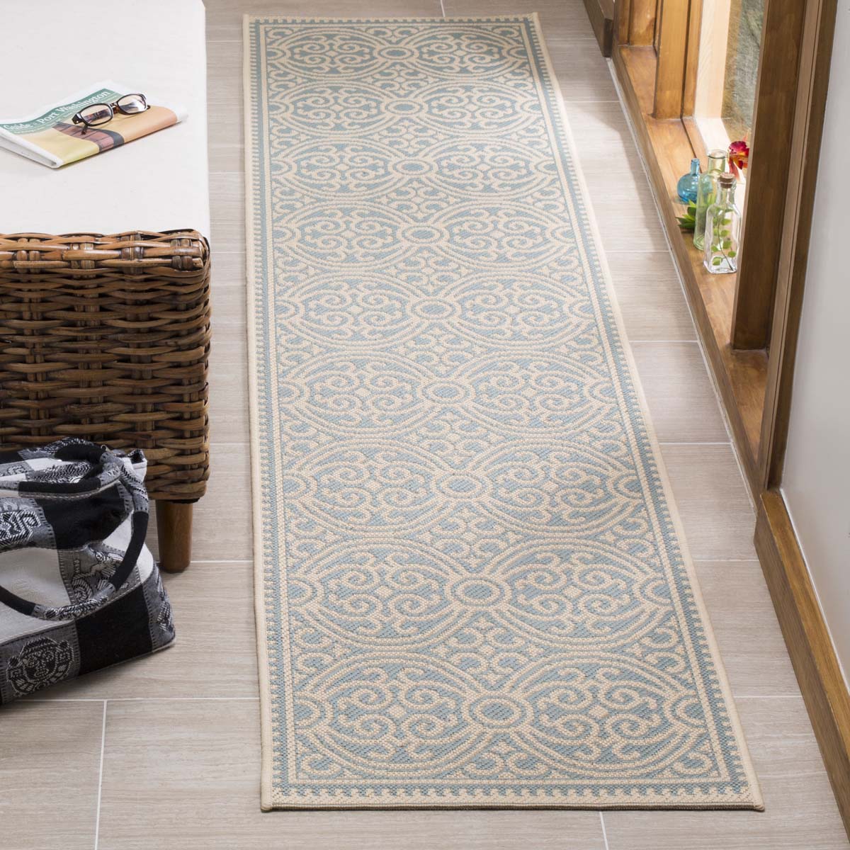 Safavieh Linden 100 134 Rug, LND134 - Cream / Aqua