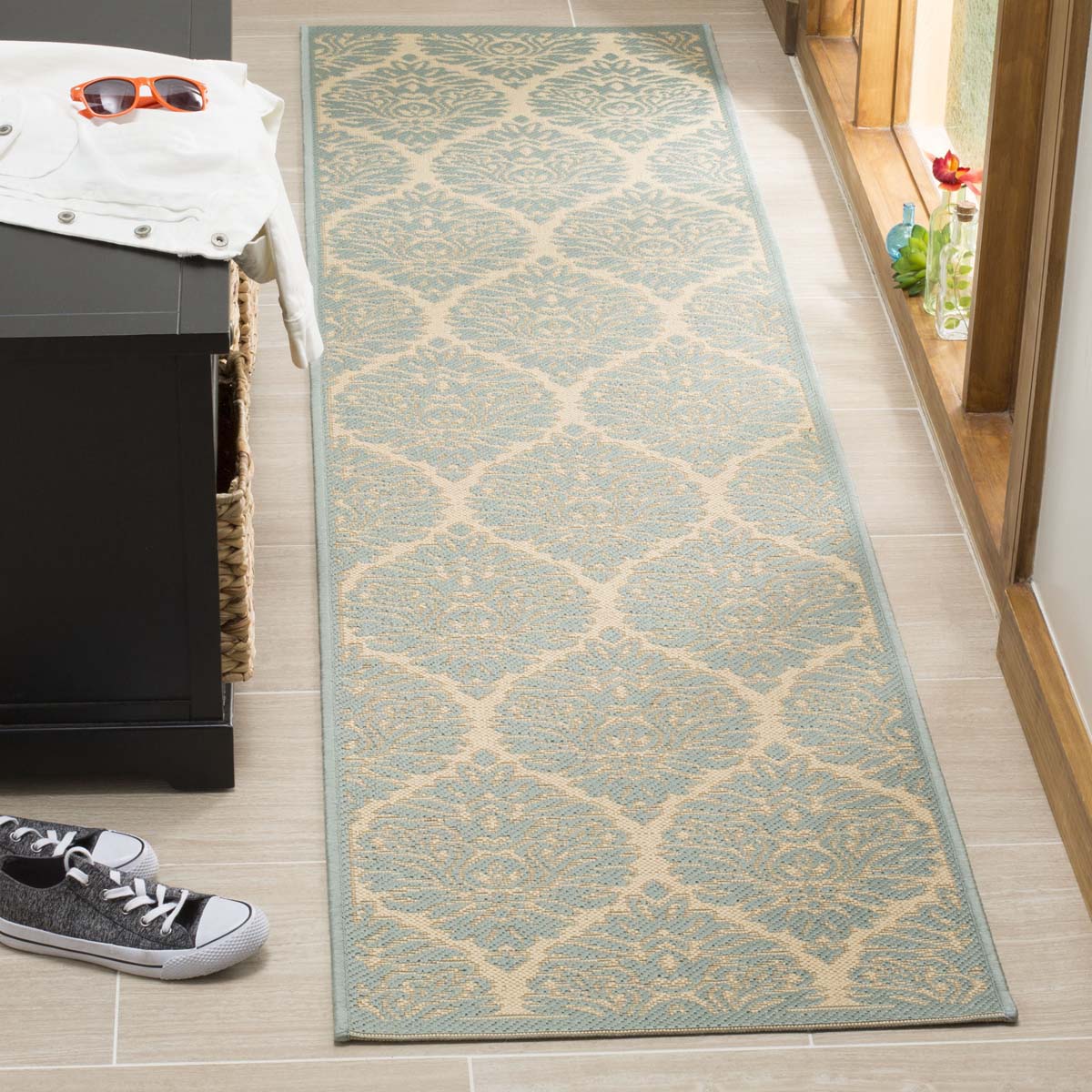 Safavieh Linden 100 135 Rug, LND135 - Cream / Aqua