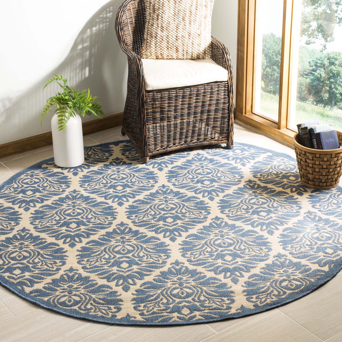 Safavieh Linden 100 135 Rug, LND135 - Cream / Blue