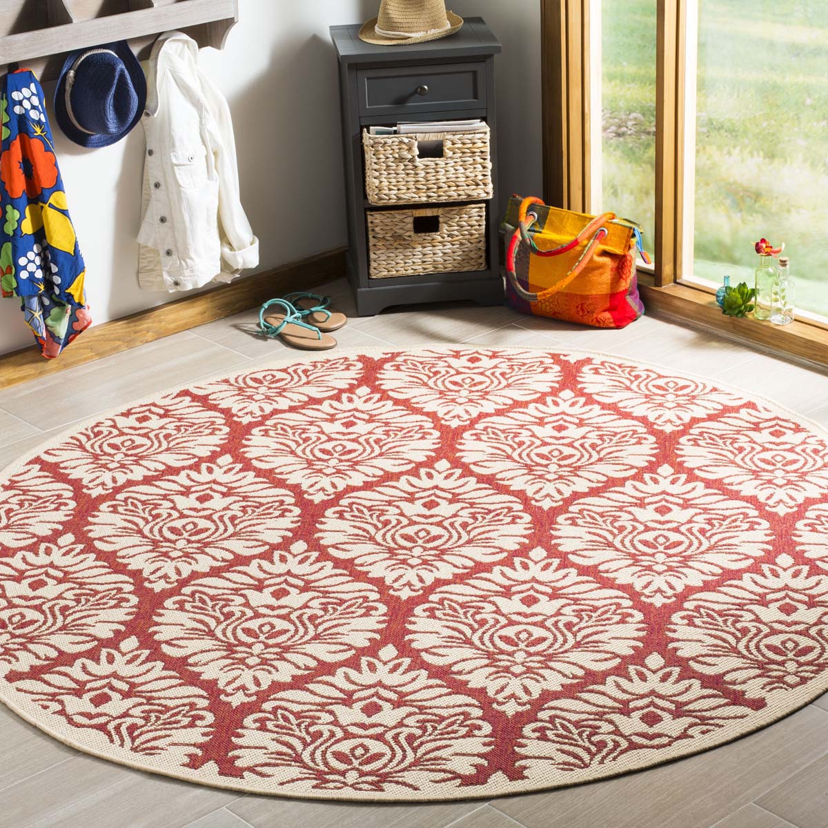 Safavieh Linden 100 135 Rug, LND135 - Red / Creme