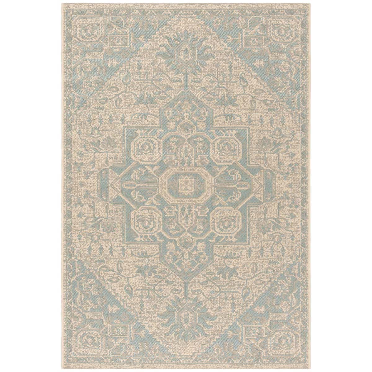 Safavieh Linden 100 138 Rug, LND138 - Aqua / Cream