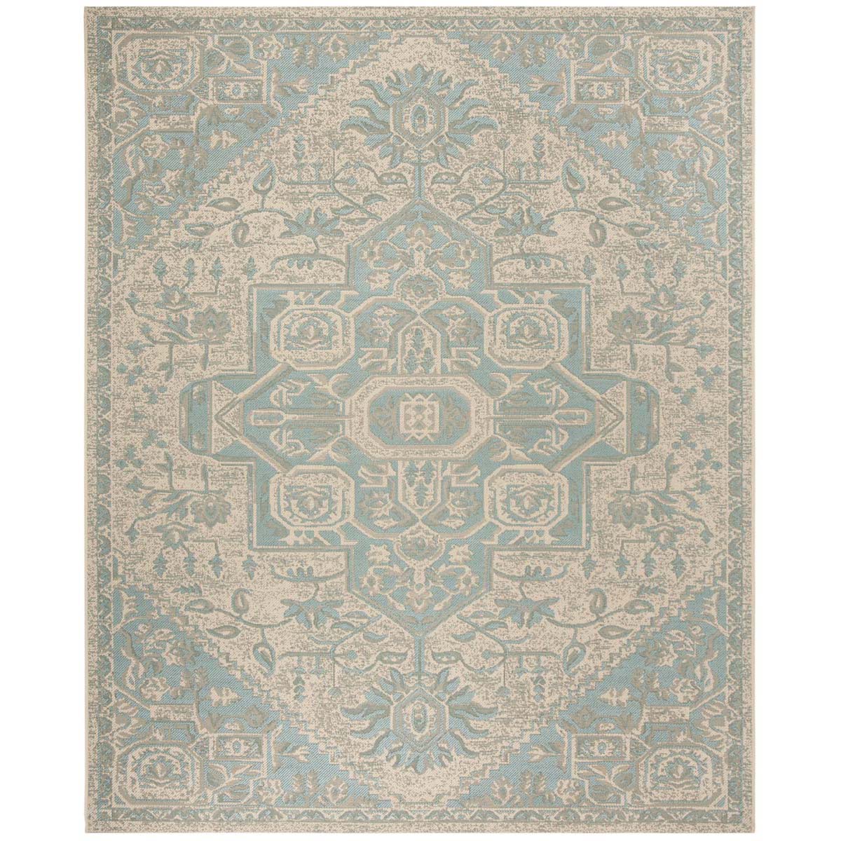 Safavieh Linden 100 138 Rug, LND138 - Aqua / Cream