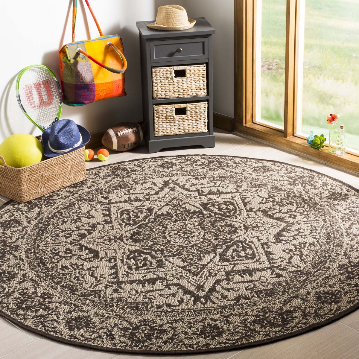 Safavieh Linden 100 139 Rug, LND139 - Creme / Brown