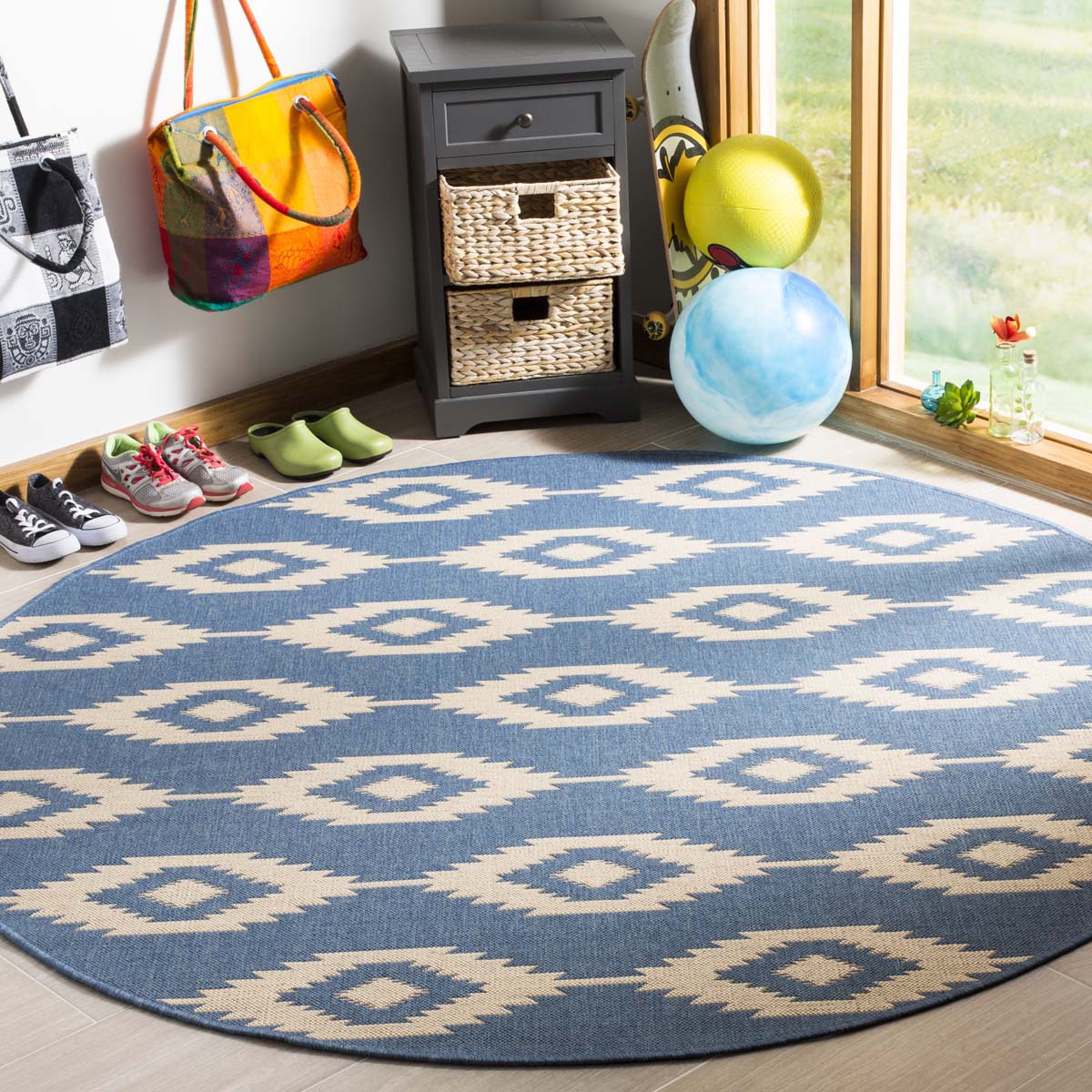 Safavieh Linden 100 171 Rug, LND171 - Cream / Blue