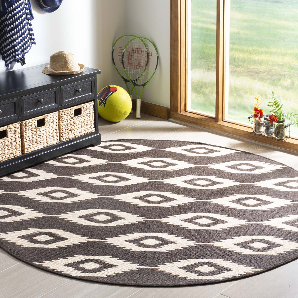 Safavieh Linden 100 171 Rug, LND171 - Creme / Brown