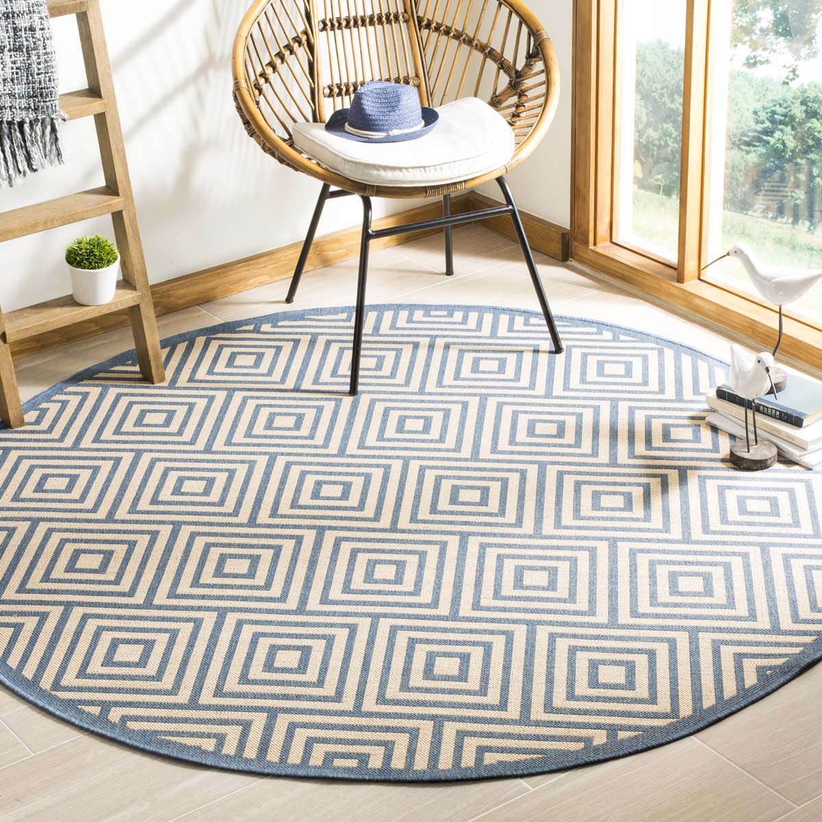 Safavieh Linden 100 173 Rug, LND173 - Cream / Blue