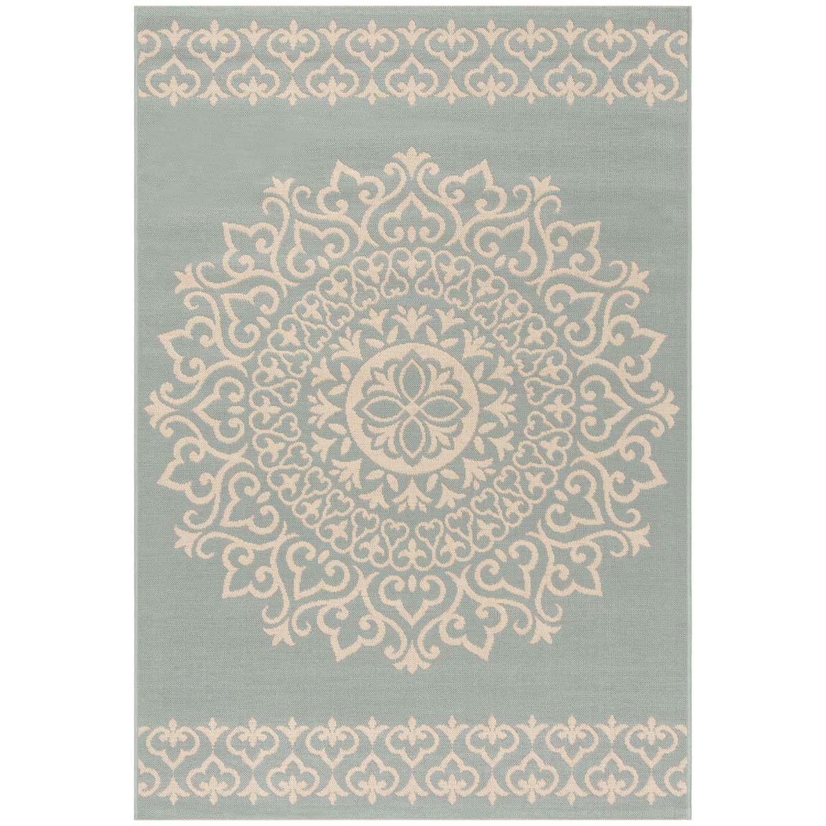 Safavieh Linden 100 183 Rug, LND183 - Cream / Aqua