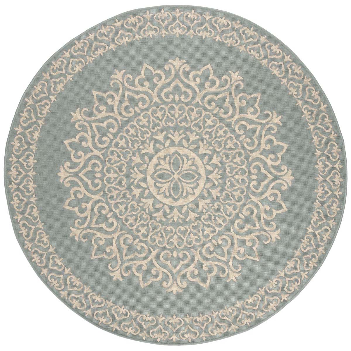 Safavieh Linden 100 183 Rug, LND183 - Cream / Aqua