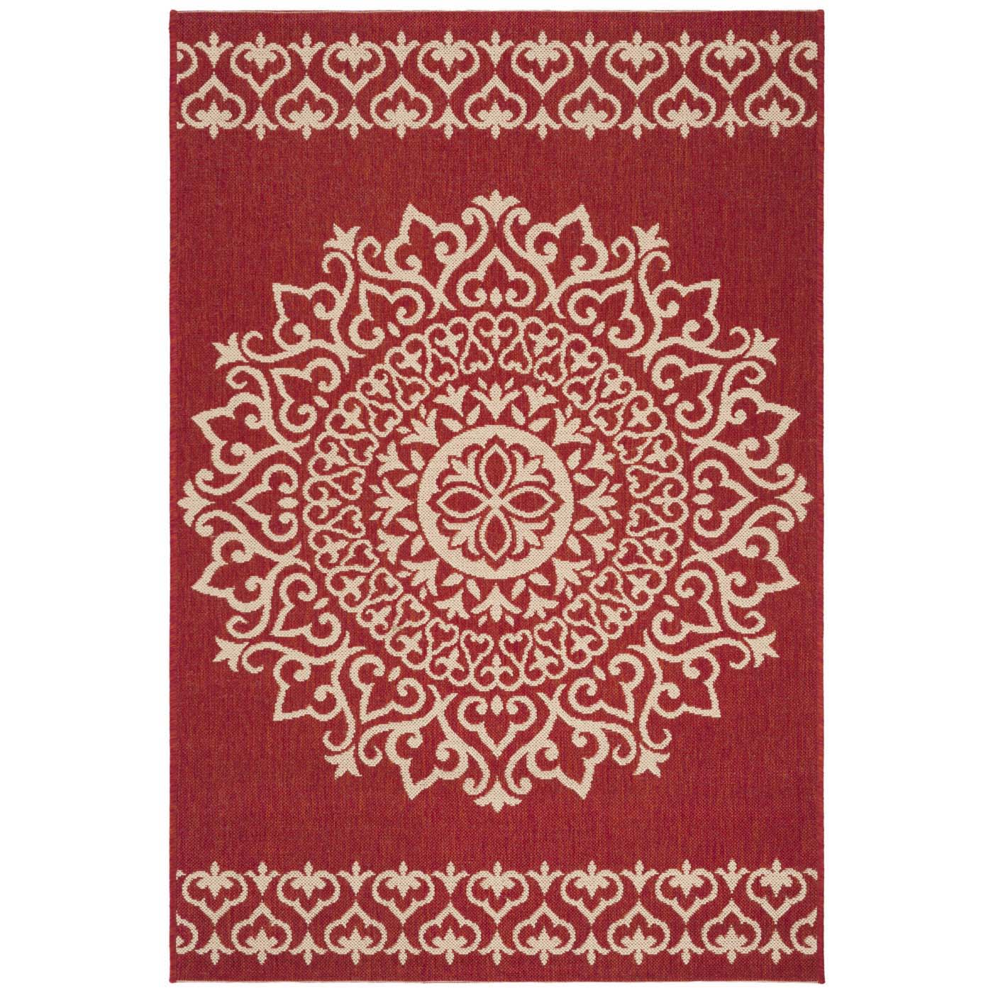 Safavieh Linden 183 Rug, LND183 - Red / Creme