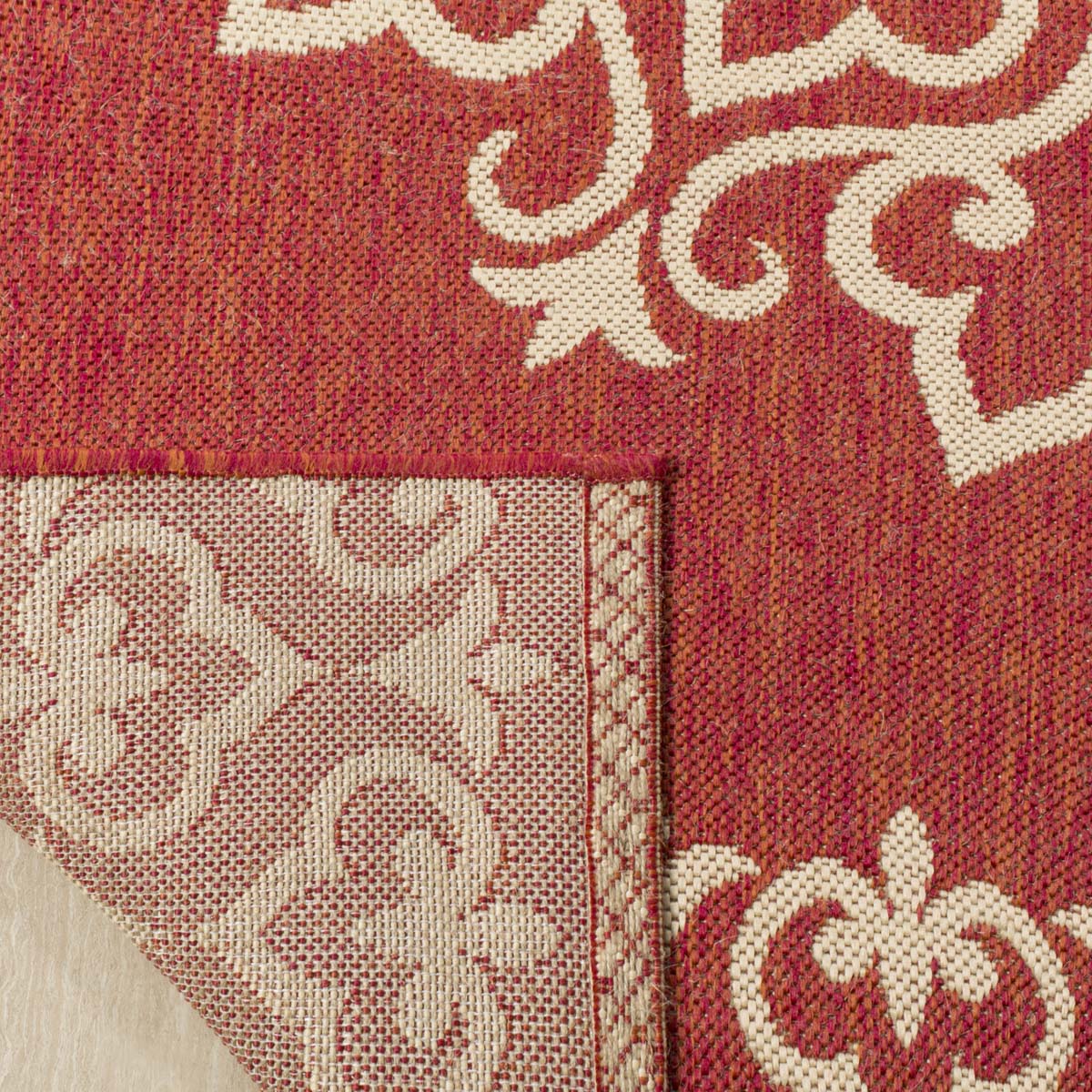 Safavieh Linden 100 183 Rug, LND183 - Red / Creme