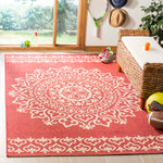 Safavieh Linden 100 183 Rug, LND183 - Red / Creme