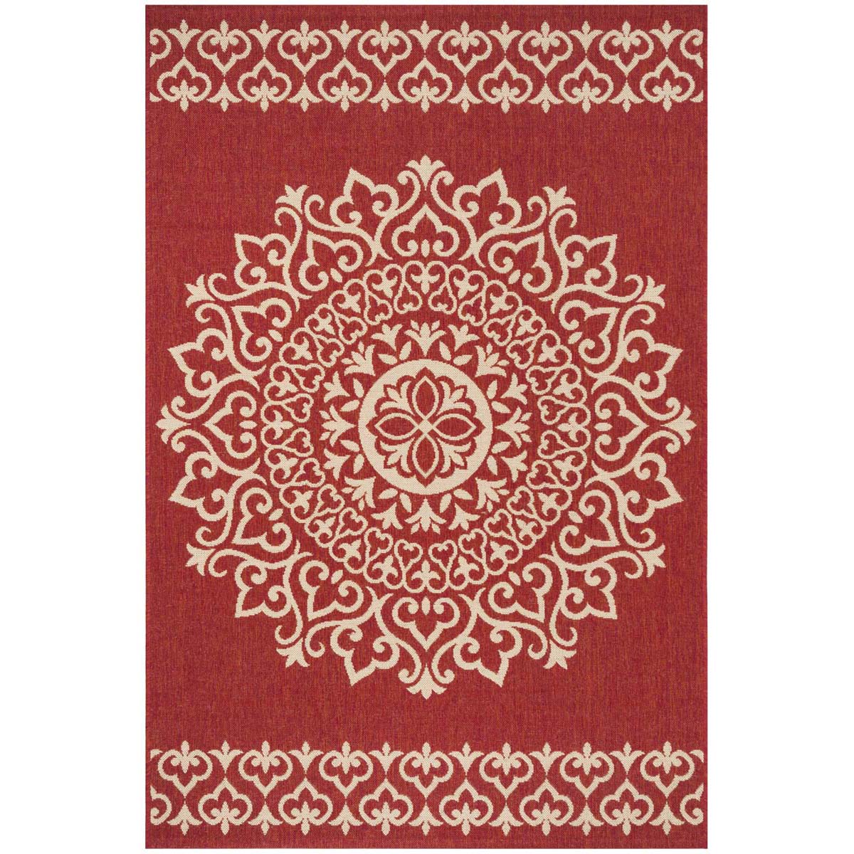 Safavieh Linden 100 183 Rug, LND183 - Red / Creme