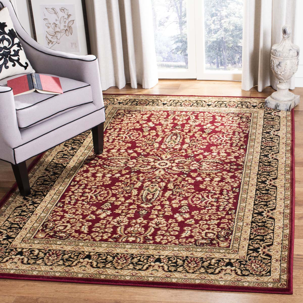 Safavieh Lyndhurst 214 Rug, LNH214 - Red / Black