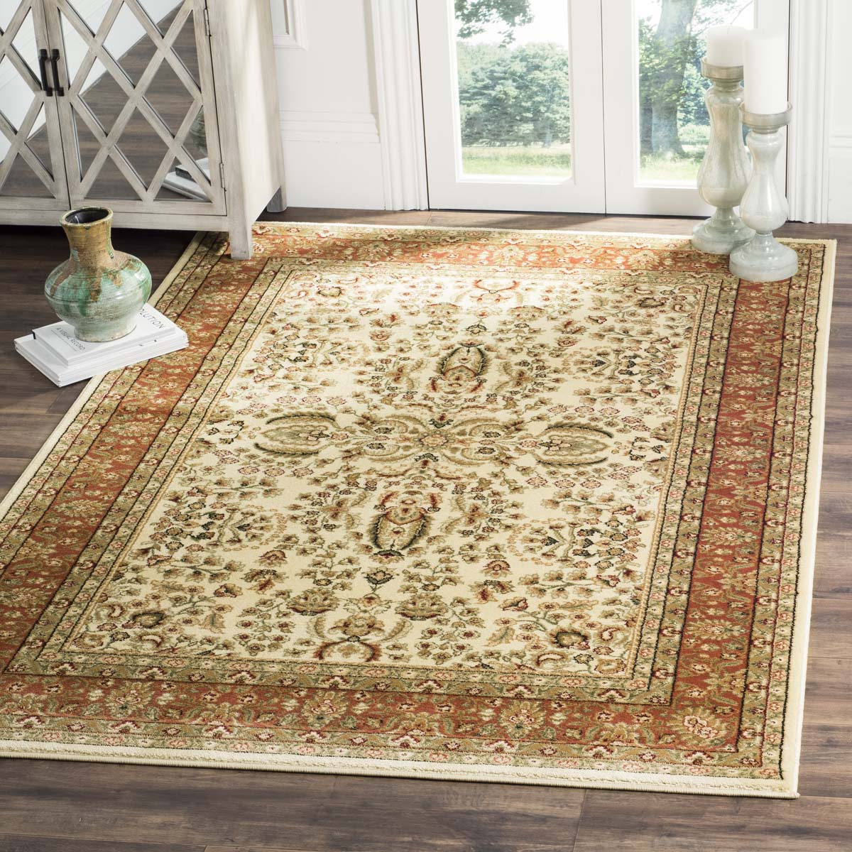 Safavieh Lyndhurst 214 Rug, LNH214 - Ivory / Rust