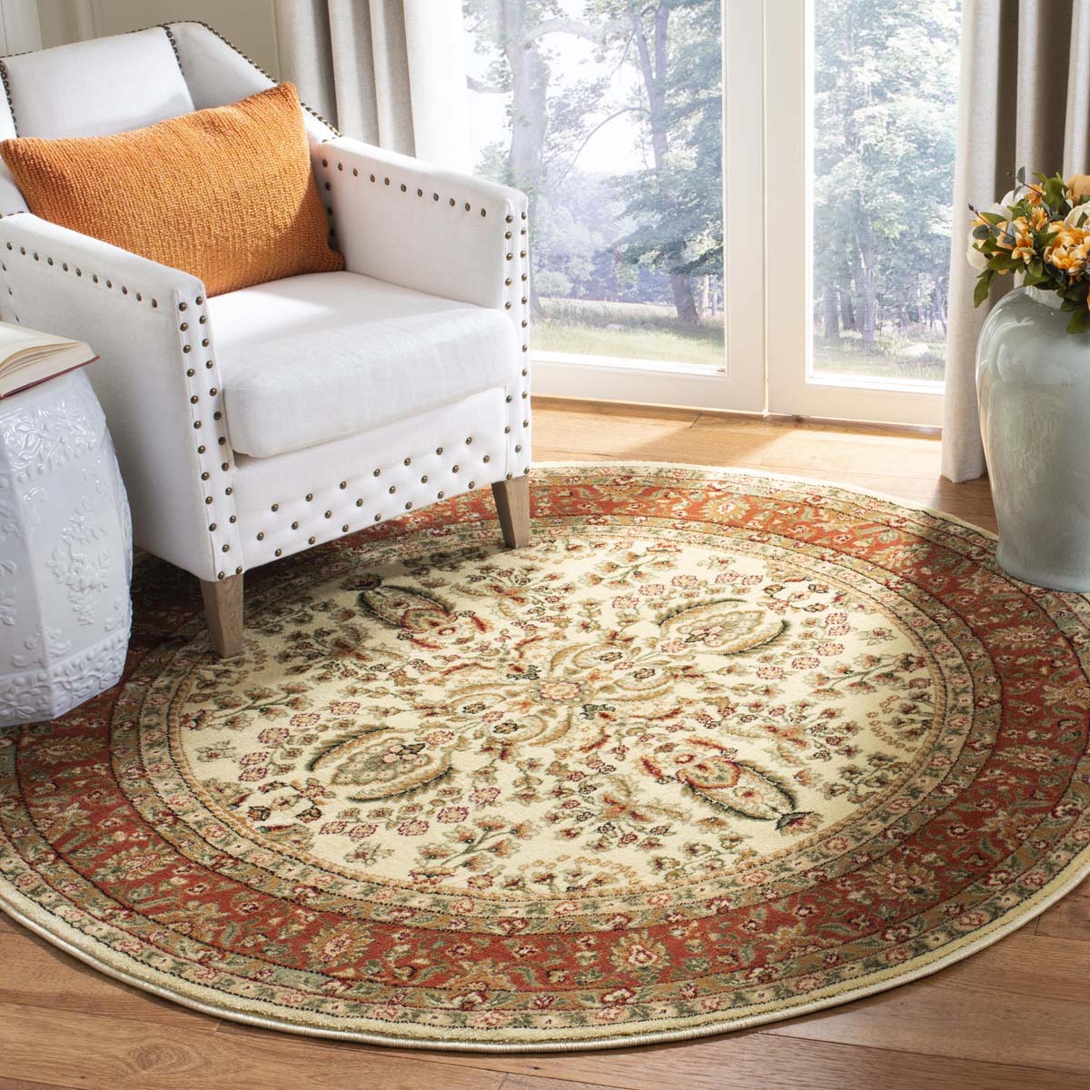 Safavieh Lyndhurst 214 Rug, LNH214 - Ivory / Rust
