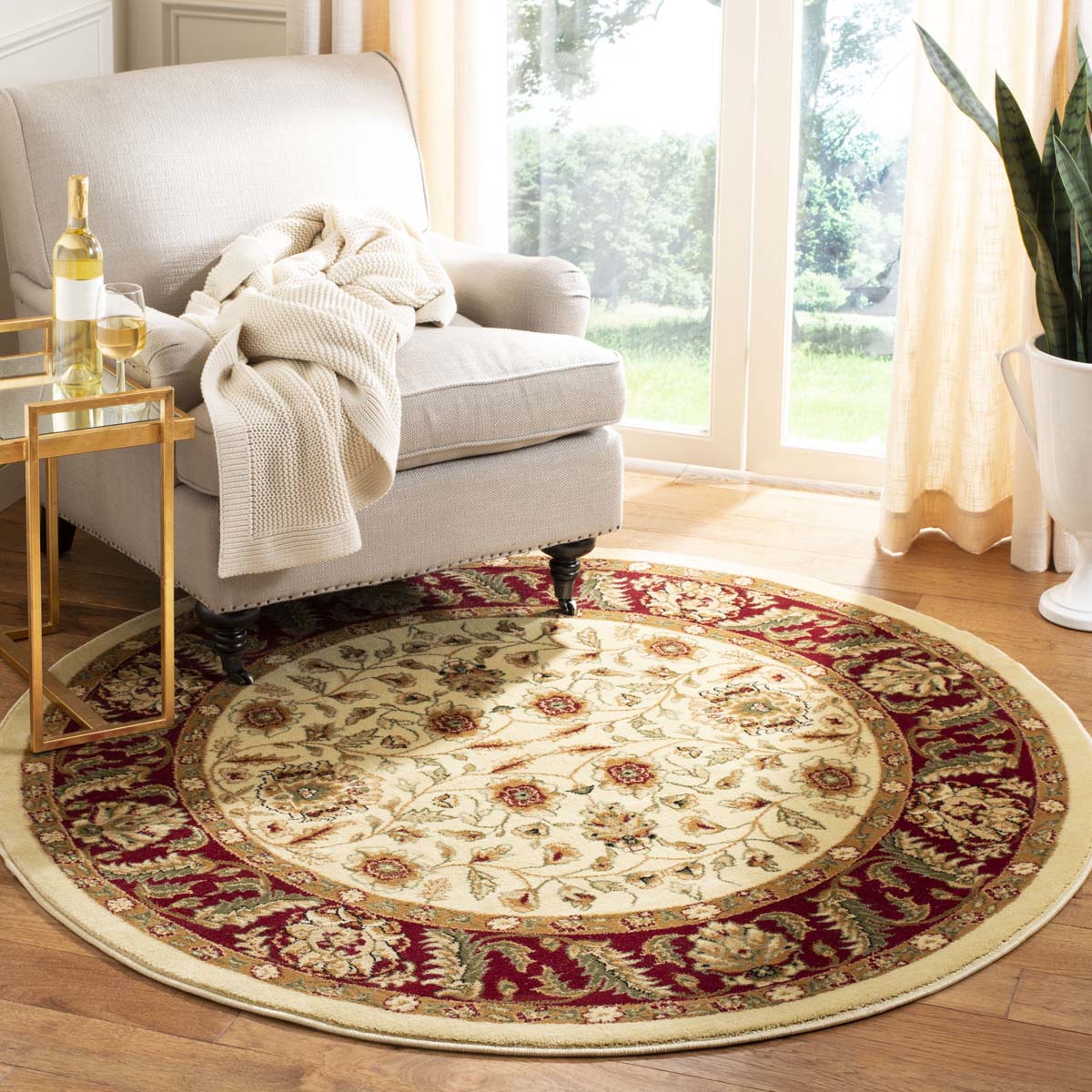 Safavieh Lyndhurst 215 Rug, LNH215 - Ivory / Red