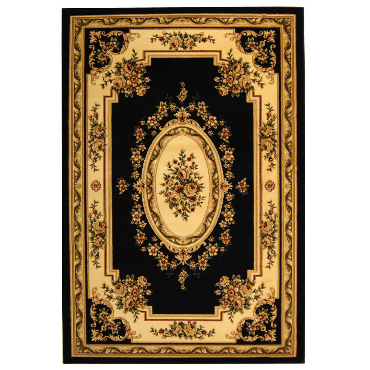 Safavieh Lyndhurst 218 Rug, LNH218 - Black / Ivory