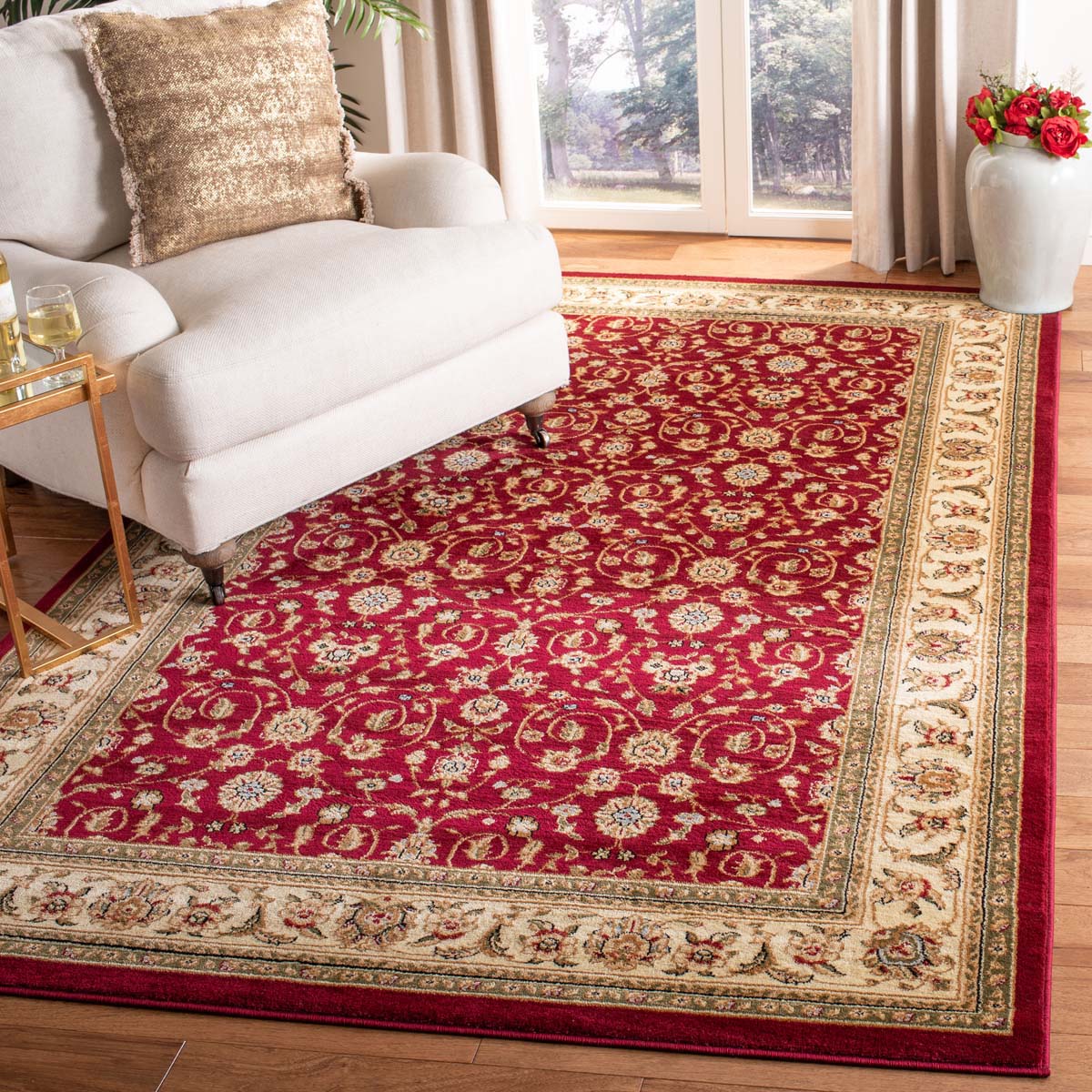 Safavieh Lyndhurst 312 Rug, LNH312 - Red / Ivory