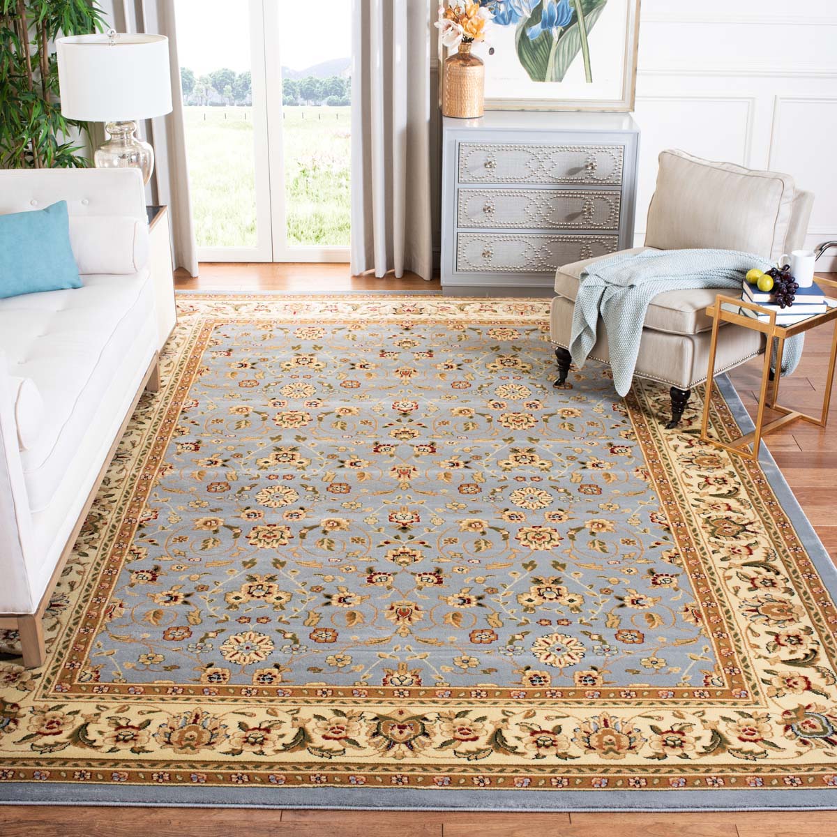 Safavieh Lyndhurst 312 Rug, LNH312 - Light Blue / Ivory