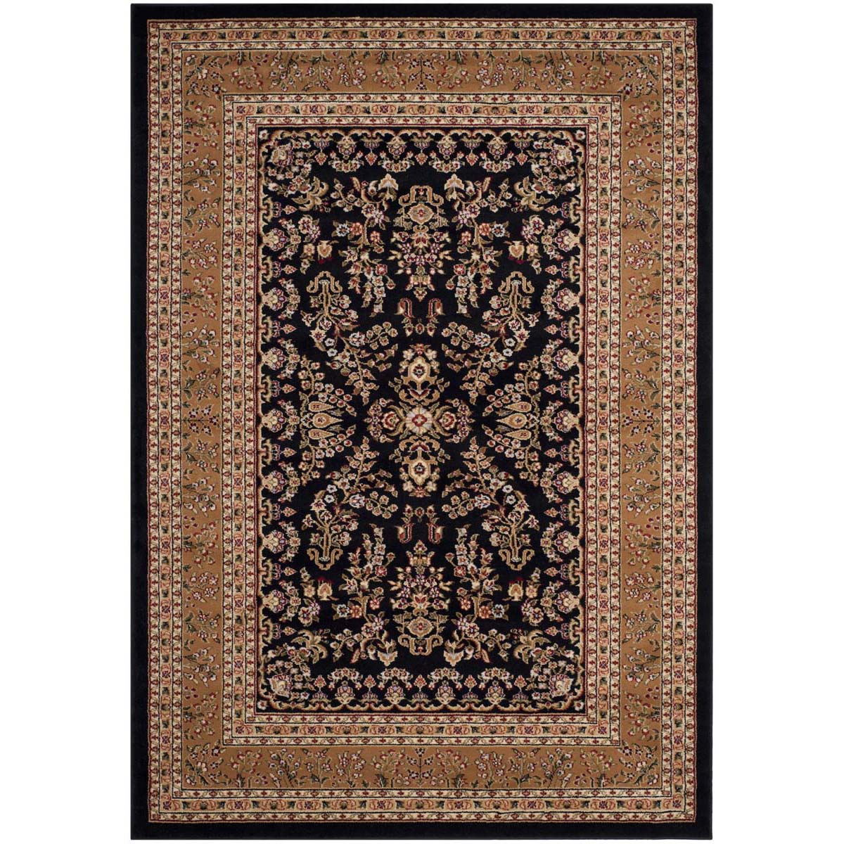 Safavieh Lyndhurst 331 Rug, LNH331 - Black / Tan