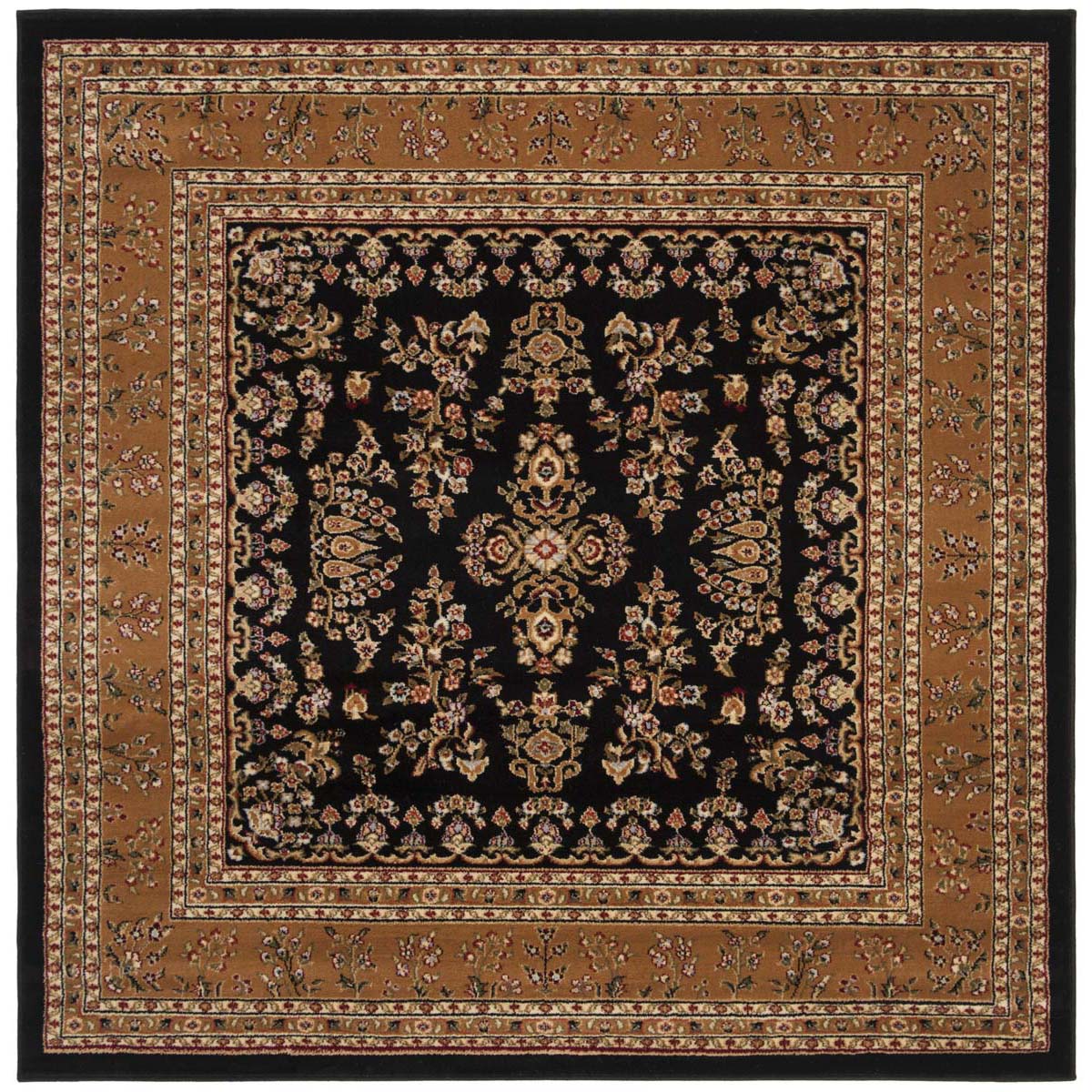 Safavieh Lyndhurst 331 Rug, LNH331 - Black / Tan