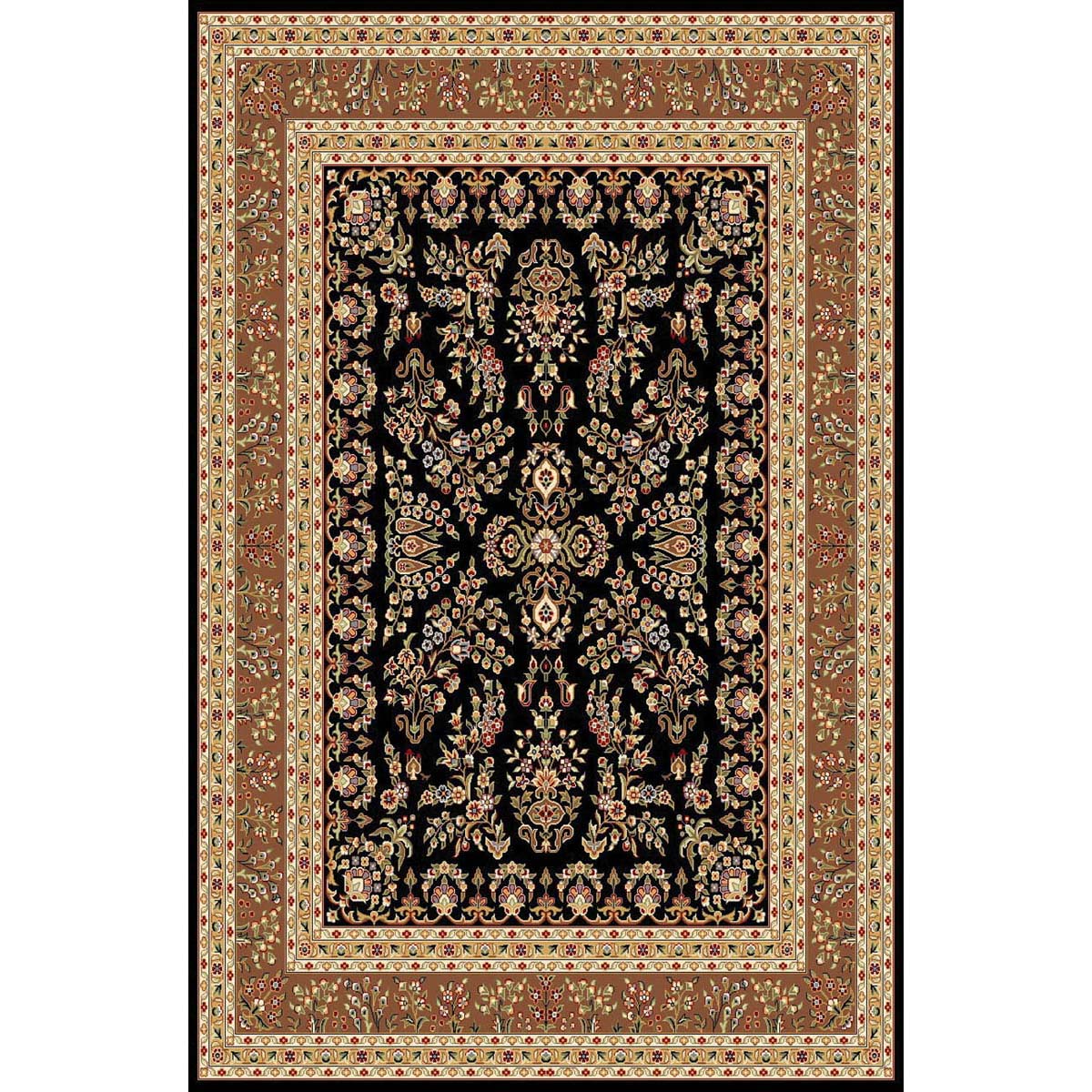 Safavieh Lyndhurst 331 Rug, LNH331 - Black / Tan
