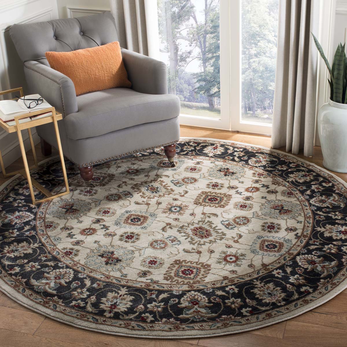 Safavieh Lyndhurst 332 Rug, LNH332 - Cream / Navy
