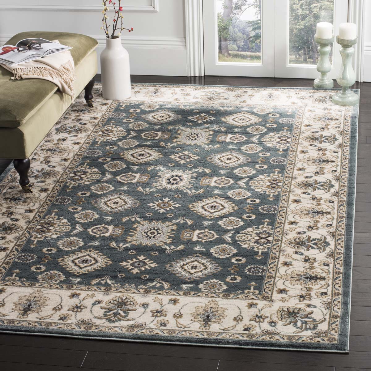 Safavieh Lyndhurst 332 Rug, LNH332 - Teal / Cream