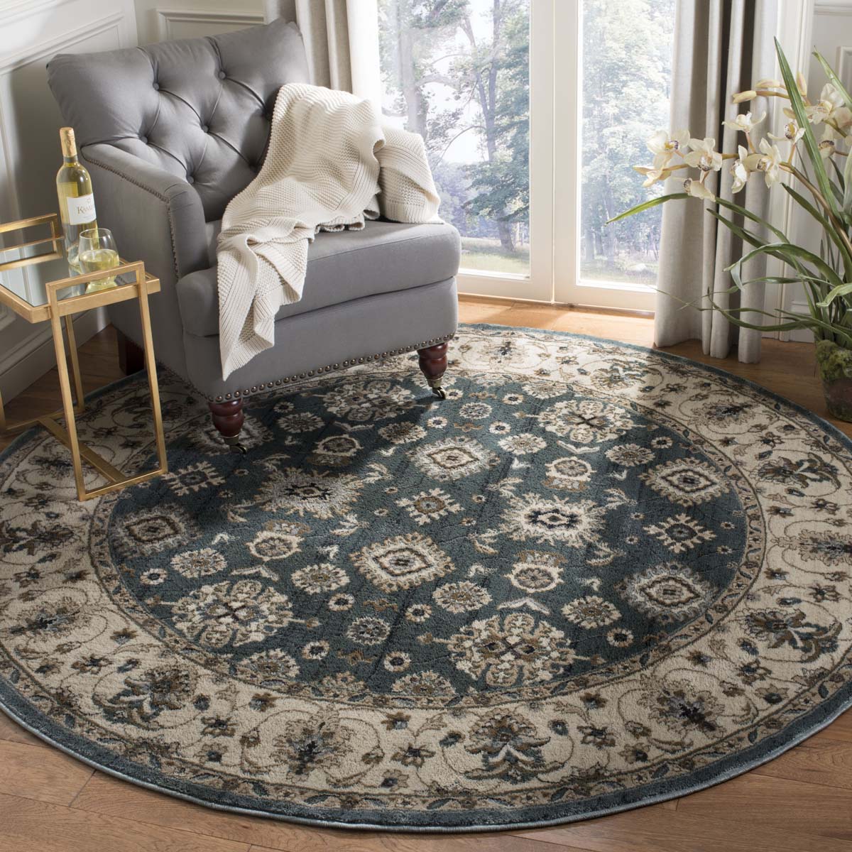 Safavieh Lyndhurst 332 Rug, LNH332 - Teal / Cream