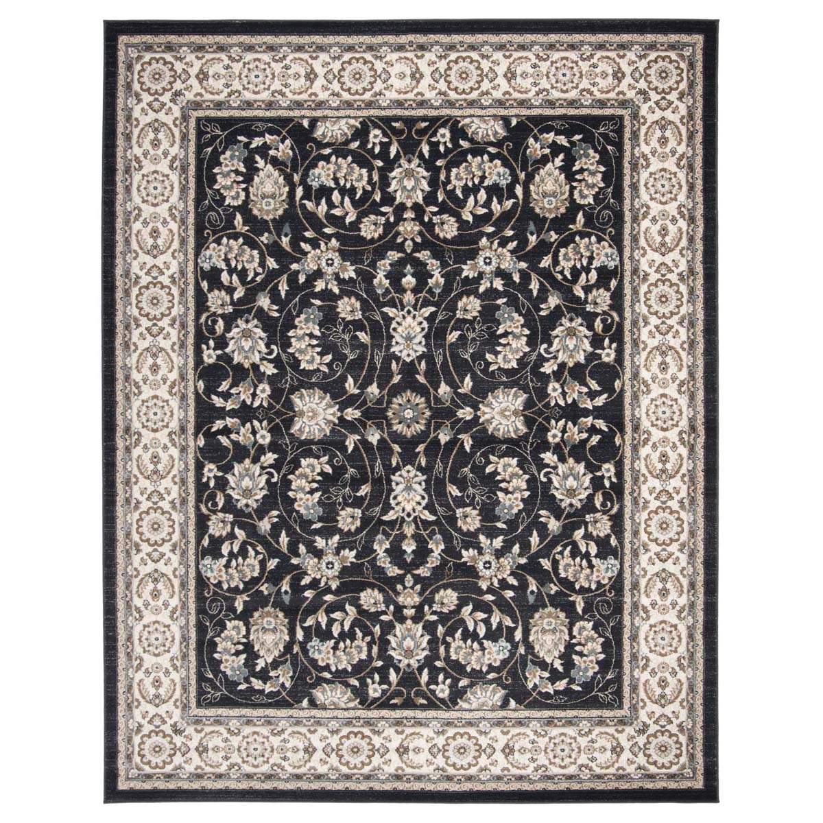 Safavieh Lyndhurst 340 Rug, LNH340 - Anthracite / Cream