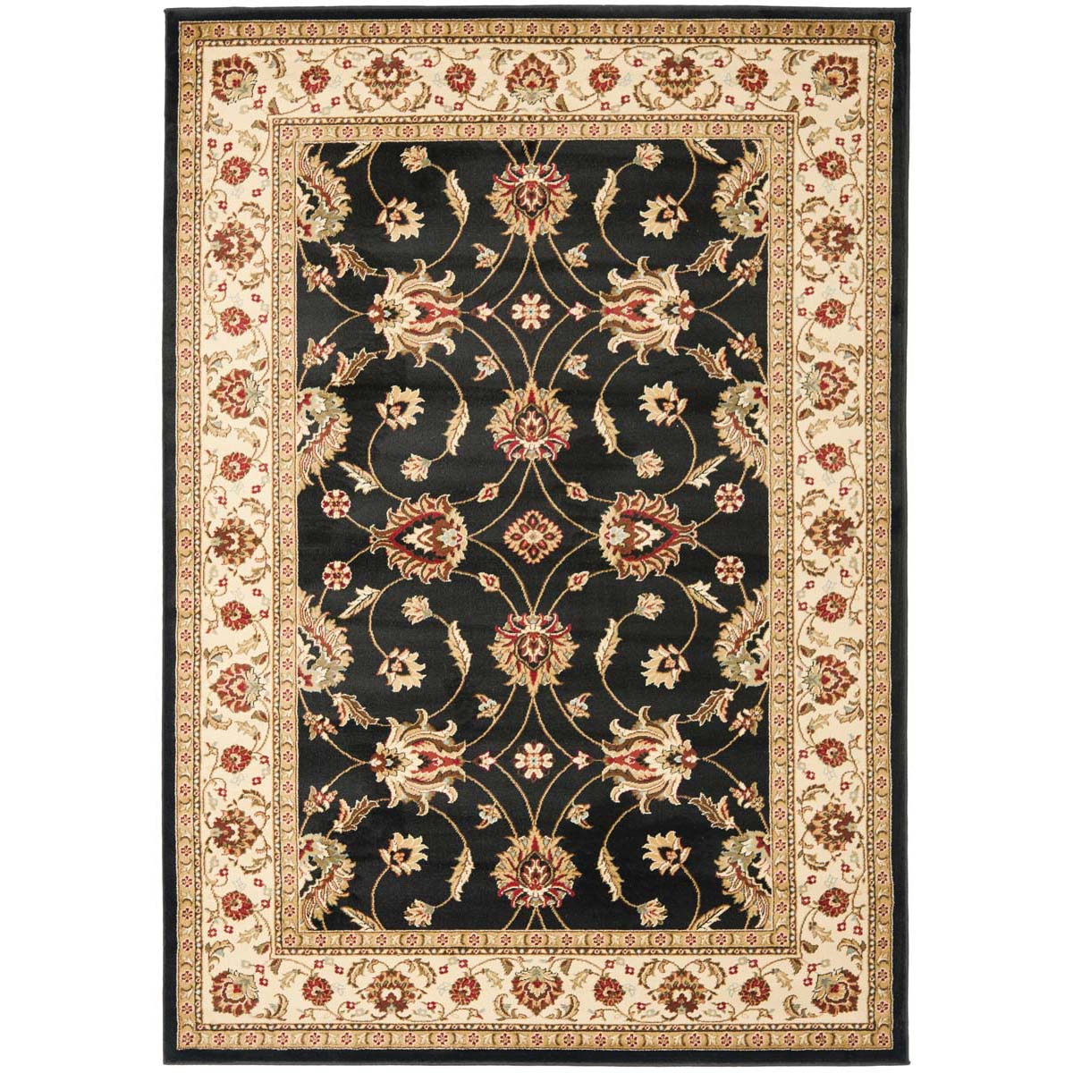 Safavieh Lyndhurst 553 Rug, LNH553 - Black / Ivory