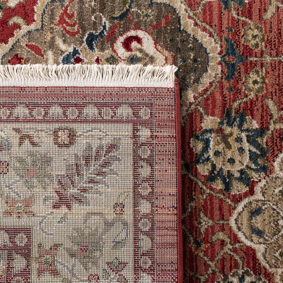 Lauren Ralph Lauren Ariel Rug, LRL1255 - RED / BEIGE