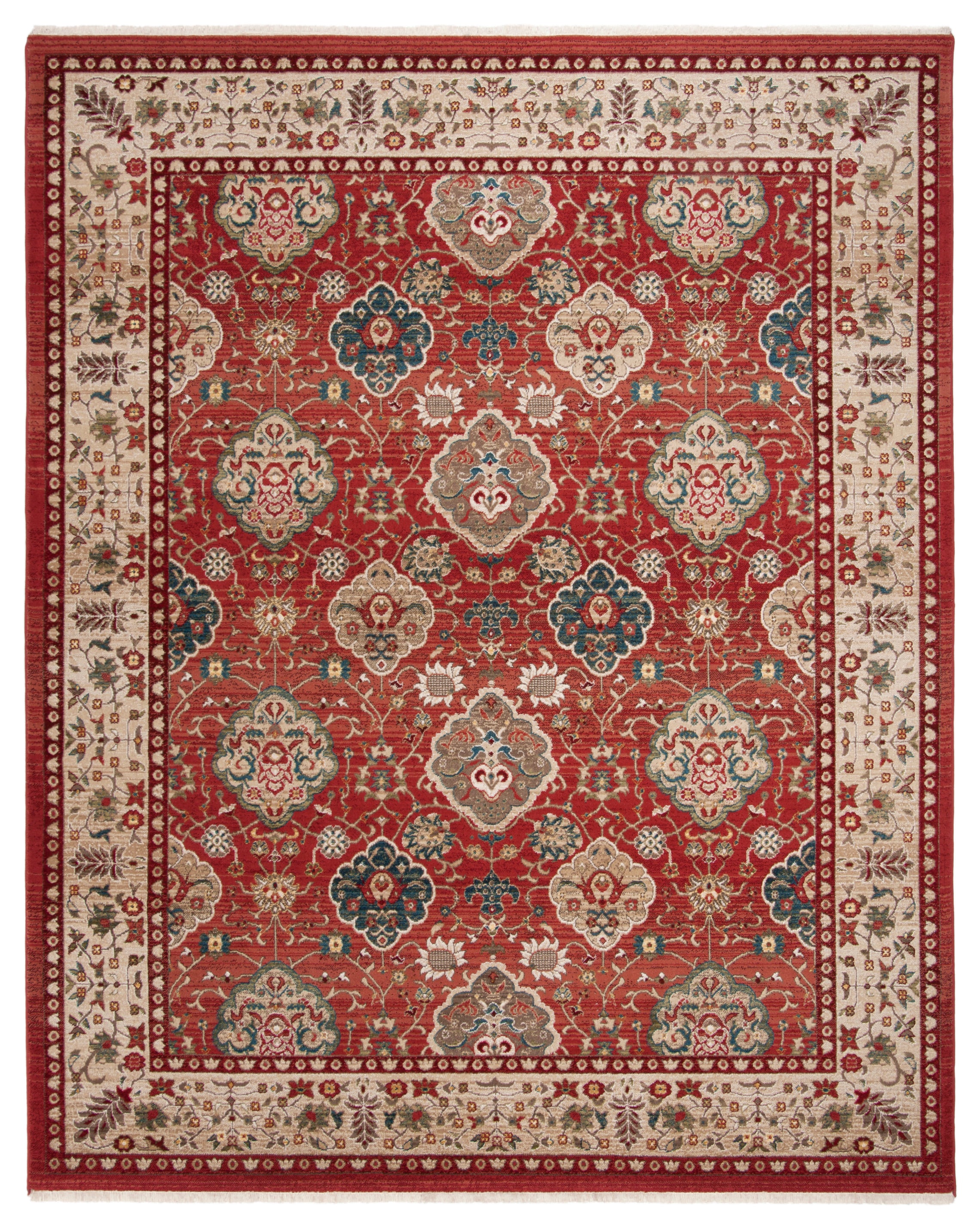 Lauren Ralph Lauren Ariel Rug, LRL1255 - RED / BEIGE