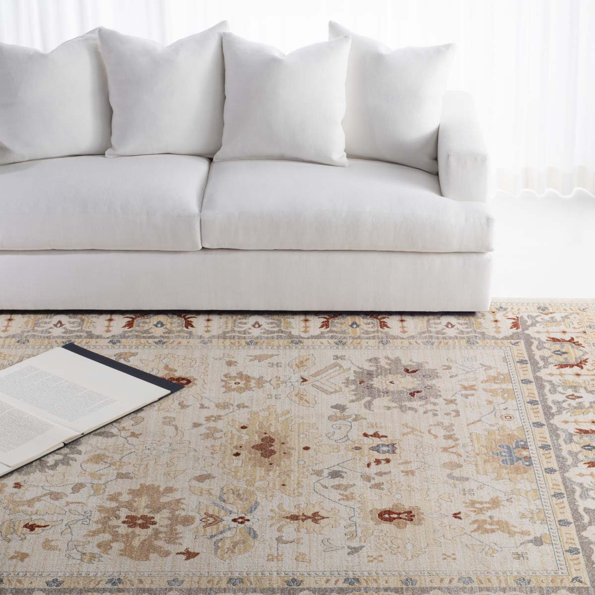 Lauren Ralph Lauren Claire Rug, LRL1282 - BEIGE / RUST