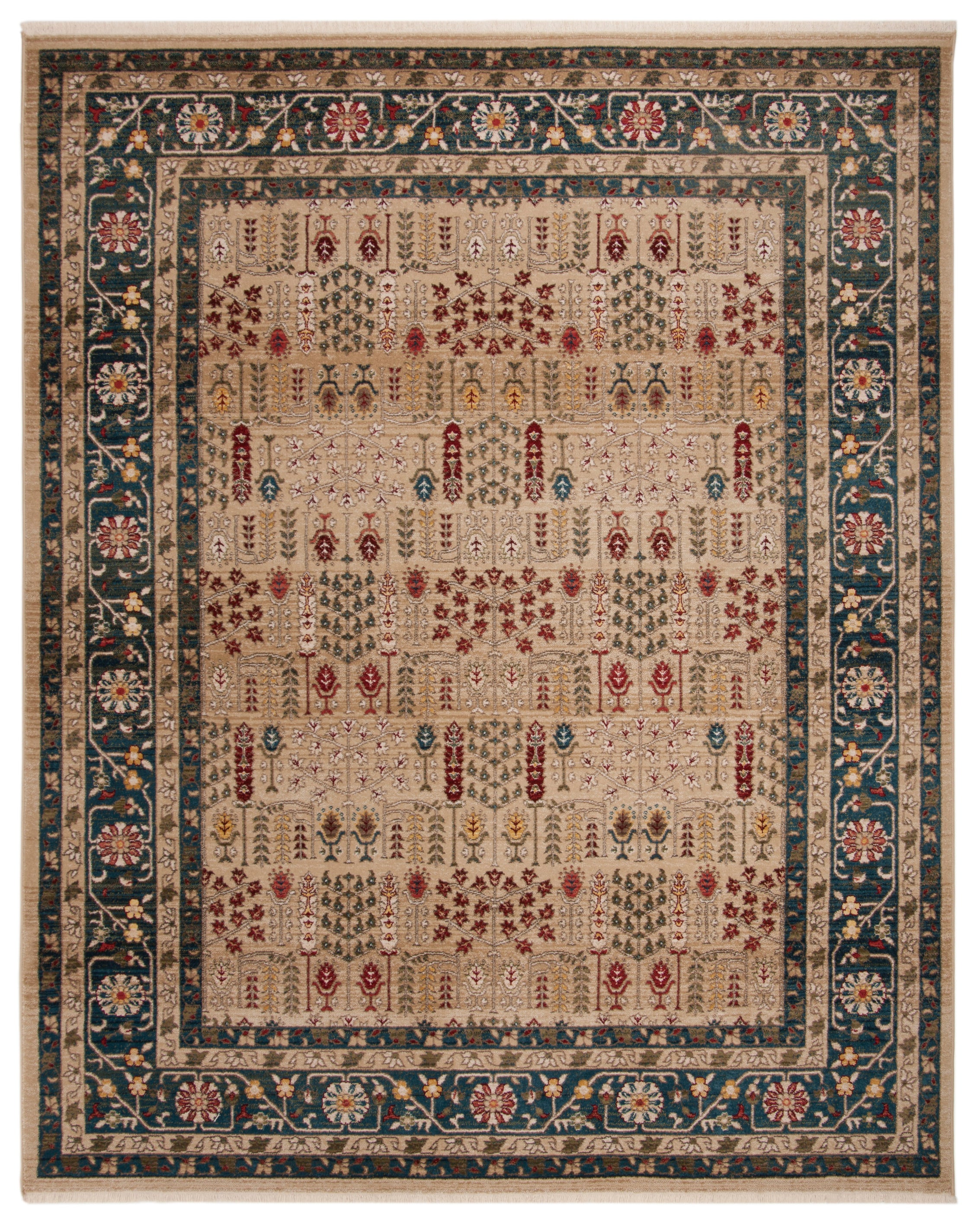 Lauren Ralph Lauren Margaux Rug, LRL1297 - BEIGE / NAVY