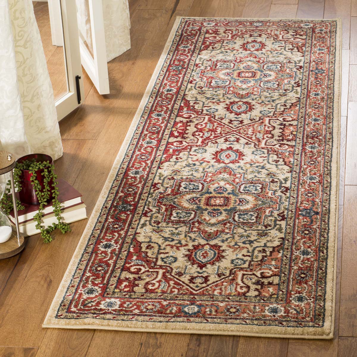 Lauren Ralph Lauren Quentin Rug, LRL1298 - RED / BEIGE